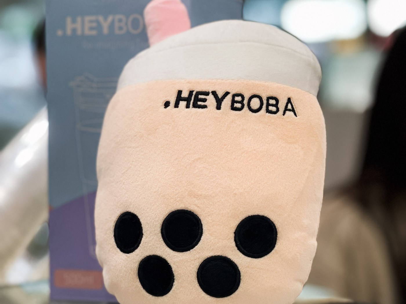 HEYBOBA cup character plush on display